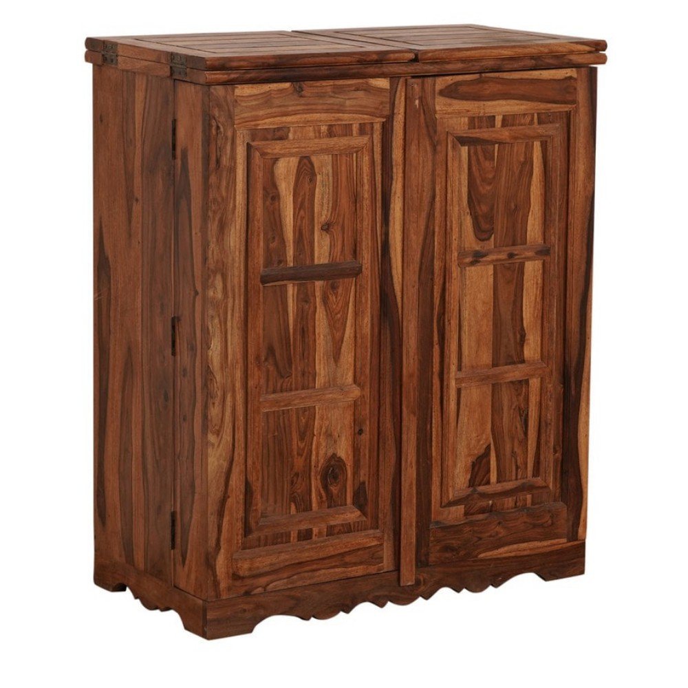 Bourbon Solid Wood Bar Cabinet